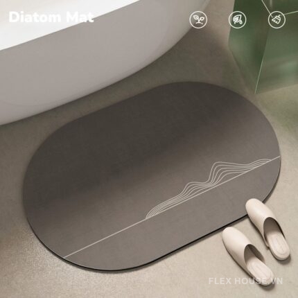 Thảm nhà tắm họa tiết đường sóng tối giản XF1379.01