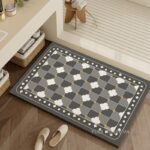 Thảm nhà tắm họa tiết gạch caro Cloudy Grey XF6980