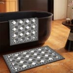 Thảm nhà tắm họa tiết gạch caro Cloudy Grey XF6980