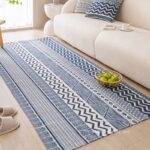 Thảm phong cách Bắc Âu vintage xanh Indigo XF2297.01