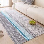 Thảm phong cách Bắc Âu vintage xanh Indigo XF2297.02