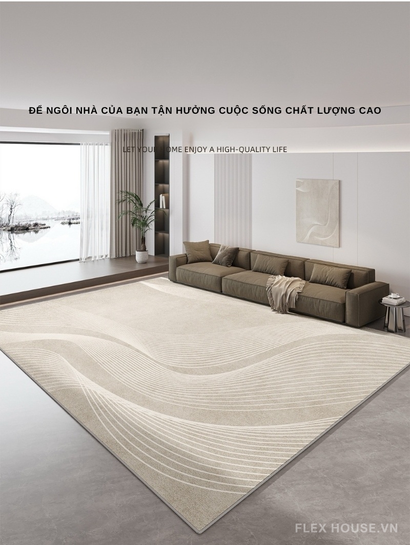 Thảm phòng khách hiện đại đế chống trượt XF7423