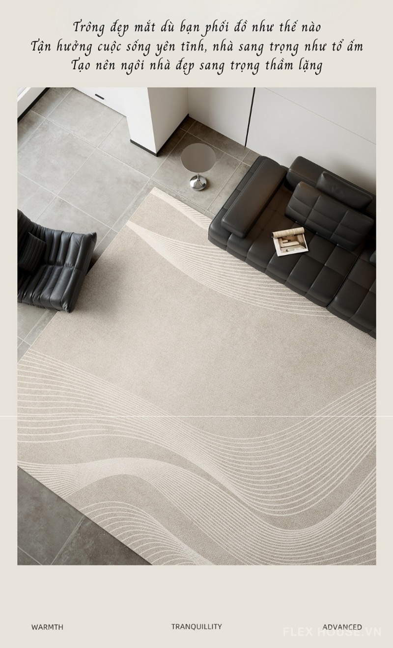 Thảm phòng khách hiện đại đế chống trượt XF7423