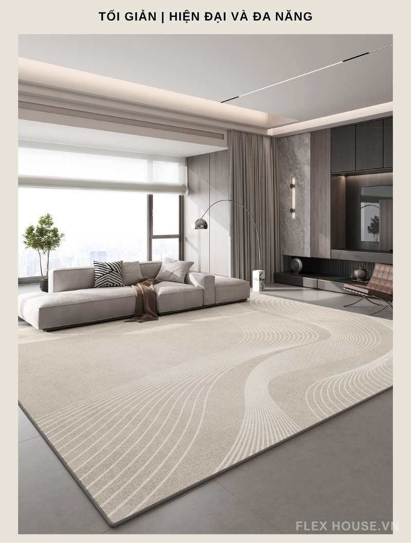 Thảm phòng khách hiện đại đế chống trượt XF7423