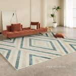 Thảm phòng khách hình học đối xứng hiện đại XF8452