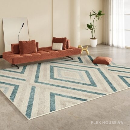 Thảm phòng khách hình học đối xứng hiện đại XF8452