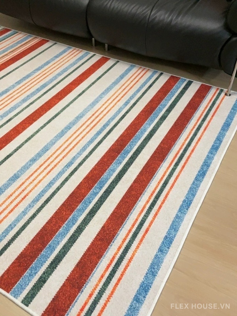 Thảm phòng khách vân sọc đa sắc hiện đại XF8456