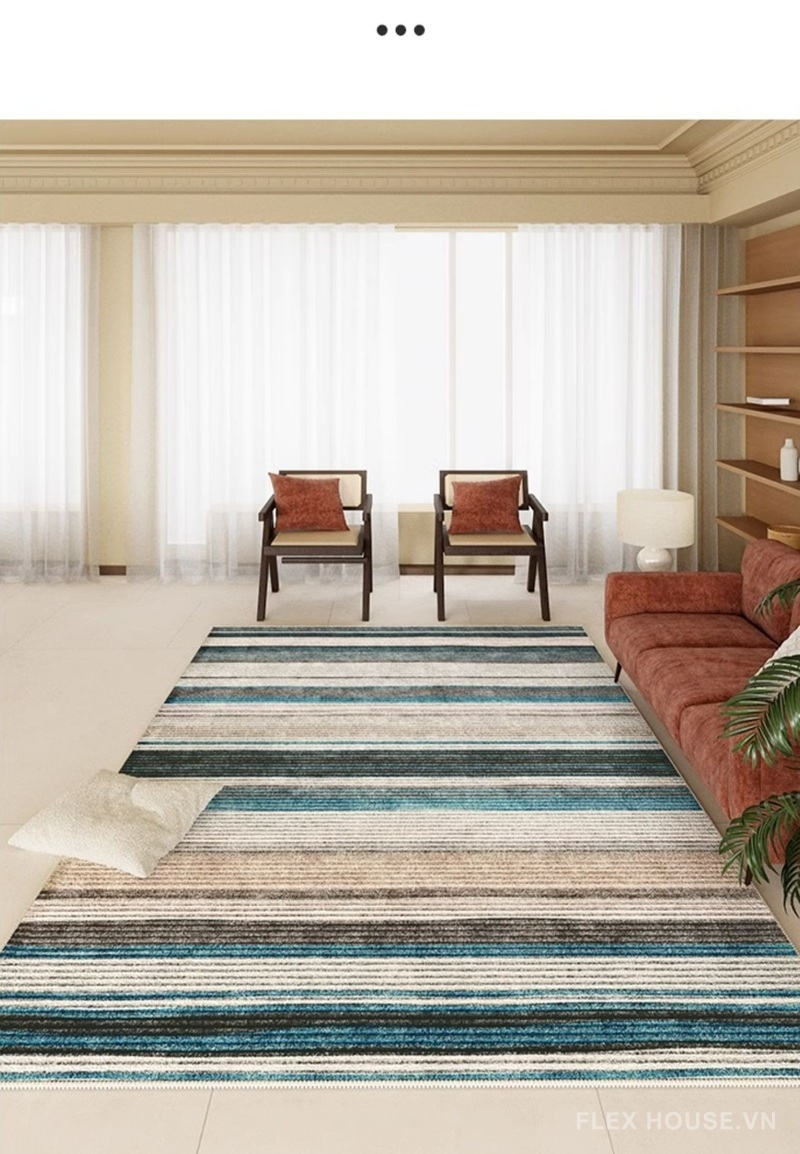Thảm phòng khách vân sọc đa sắc hiện đại XF8456