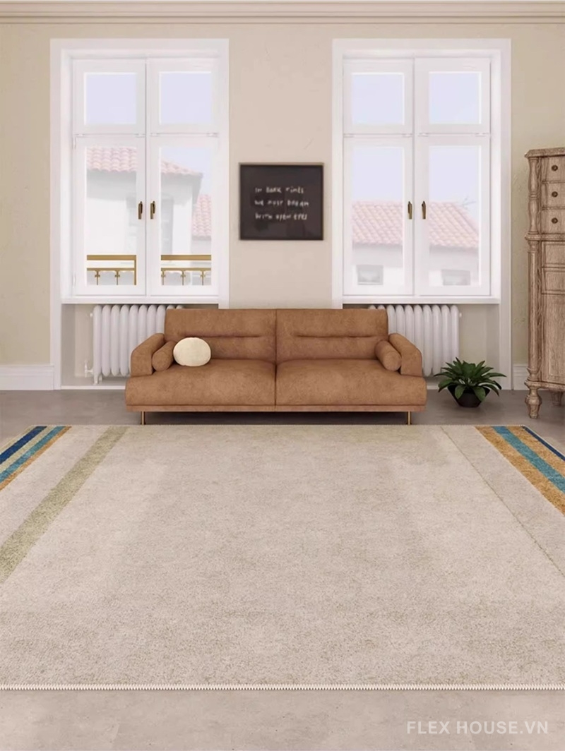 Thảm phòng khách viền màu Modern Nordic XF8451