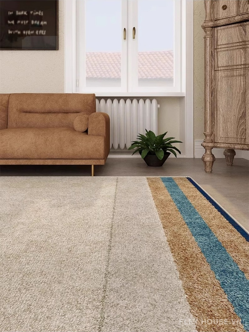 Thảm phòng khách viền màu Modern Nordic XF8451