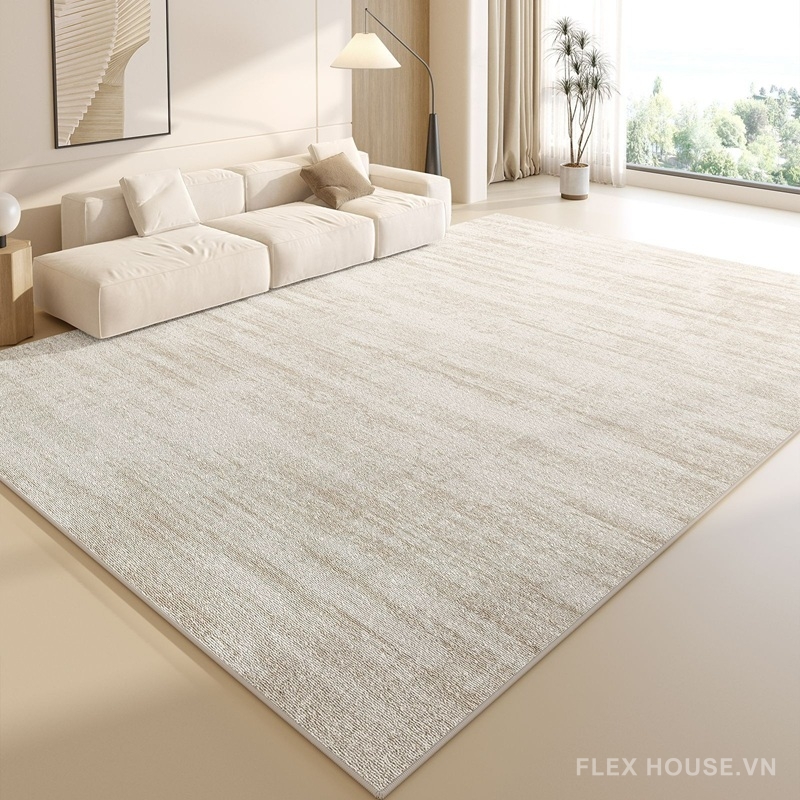 Thảm polyester dệt kiểu linen texture tối giản XF7425 3 Thảm polyester dệt kiểu linen texture tối giản XF7425.01