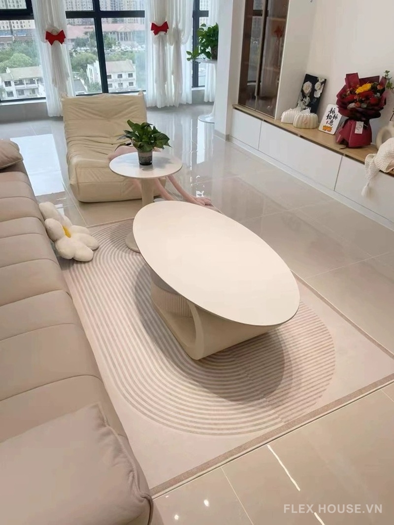 Thảm polyester dệt phẳng họa tiết vòng xoắn XF0446 5 Thảm polyester dệt phẳng họa tiết vòng xoắn XF0446