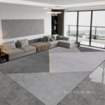 Thảm polyester sắc xám trải sofa bàn trà XF2796.01