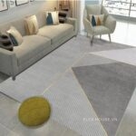 Thảm polyester sắc xám trải sofa bàn trà XF2796.03