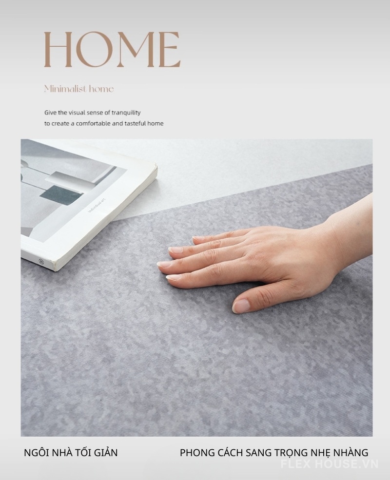 Thảm polyester sắc xám trải sofa bàn trà XF2796