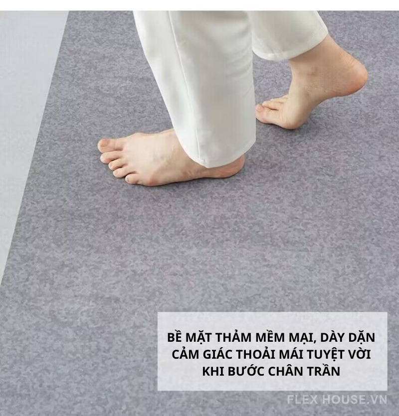 Thảm polyester sắc xám trải sofa bàn trà XF2796