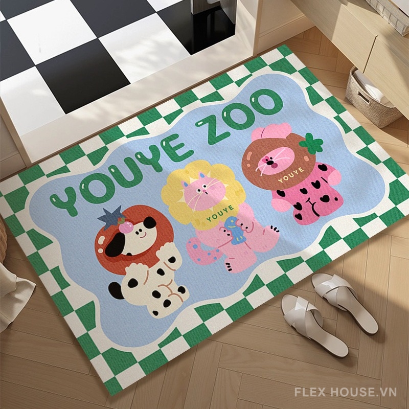 Thảm tảo cát decor nhà tắm ban công Zoo Retro XF3911 5 Thảm tảo cát decor nhà tắm ban công Zoo Retro XF3911.01