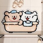 Thảm tảo cát decor nhà tắm hình chó con Kawaii XF8564.03