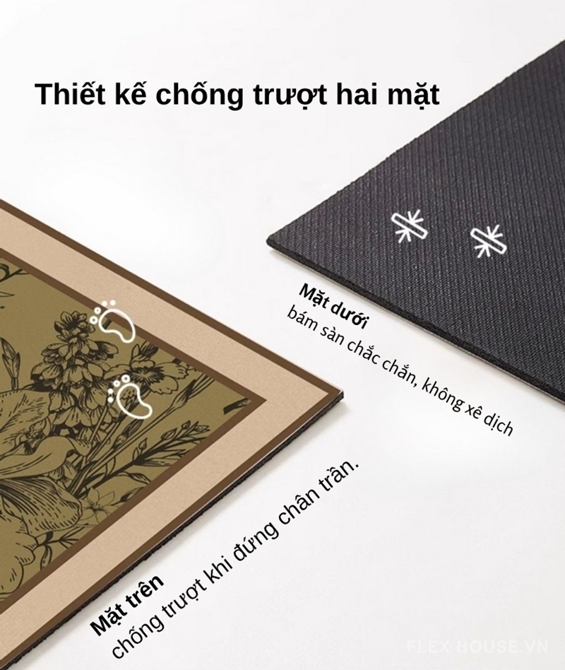 Thảm tảo cát decor nhà tắm hình chó con Kawaii XF8564