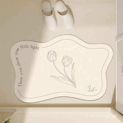 Thảm tảo cát hình hoa Tulip phong cách Minimal XF3475.01