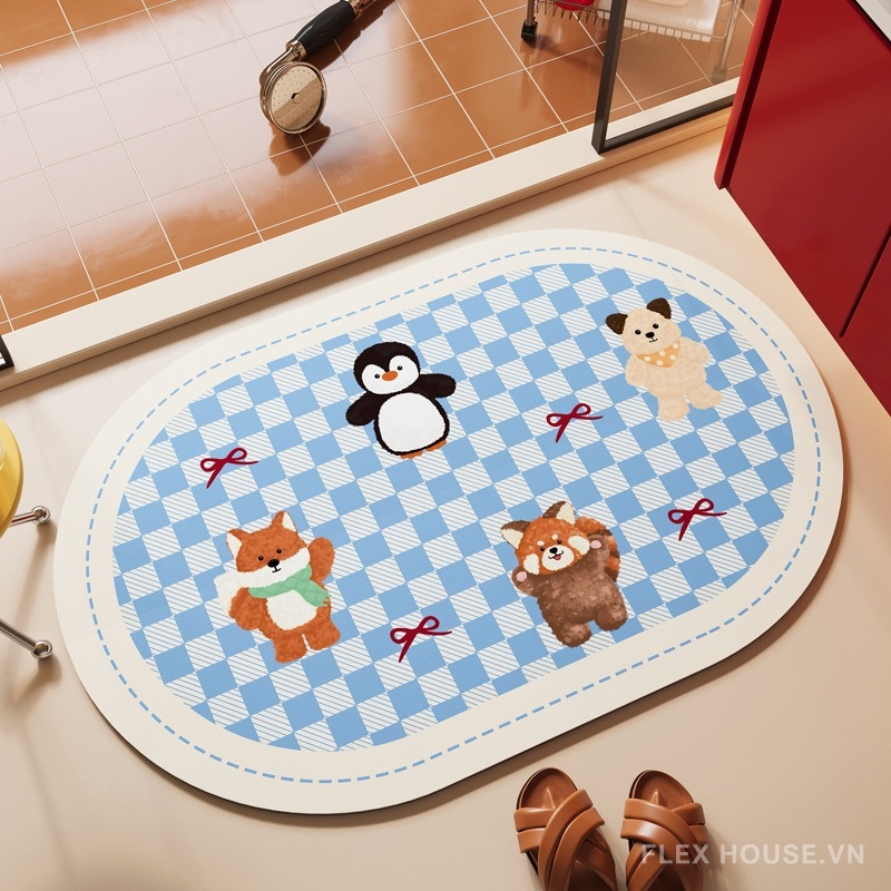 Thảm tảo cát hình Penguin và những người bạn XF494 23