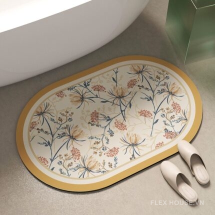 Thảm tảo cát họa tiết hoa đồng nội cổ điển XF1388