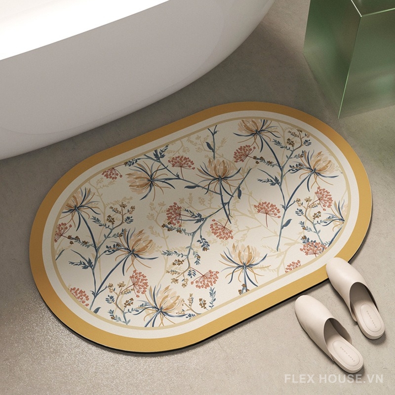 Thảm tảo cát họa tiết hoa đồng nội cổ điển XF1388 7 Thảm tảo cát họa tiết hoa đồng nội cổ điển XF1388
