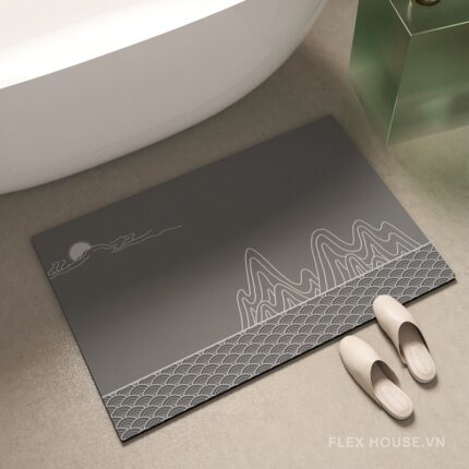 Thảm tảo cát họa tiết sơn thủy trăng lặng XF1385