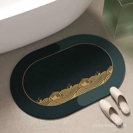 Thảm tảo cát họa tiết sóng nước xanh cổ điển XF1382.02