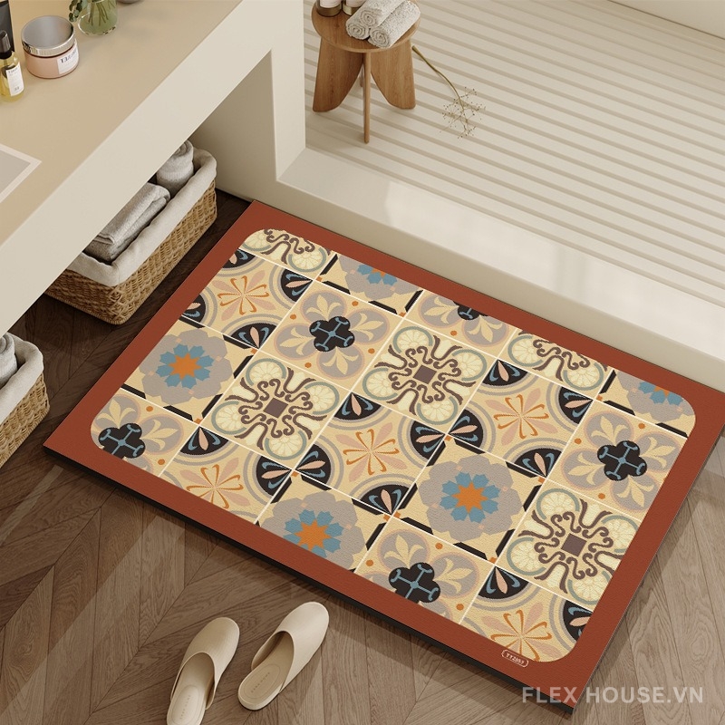 Thảm tảo cát hoa văn cổ điển Boho Chic XF6979 8 Thảm tảo cát hoa văn cổ điển Boho Chic XF6979