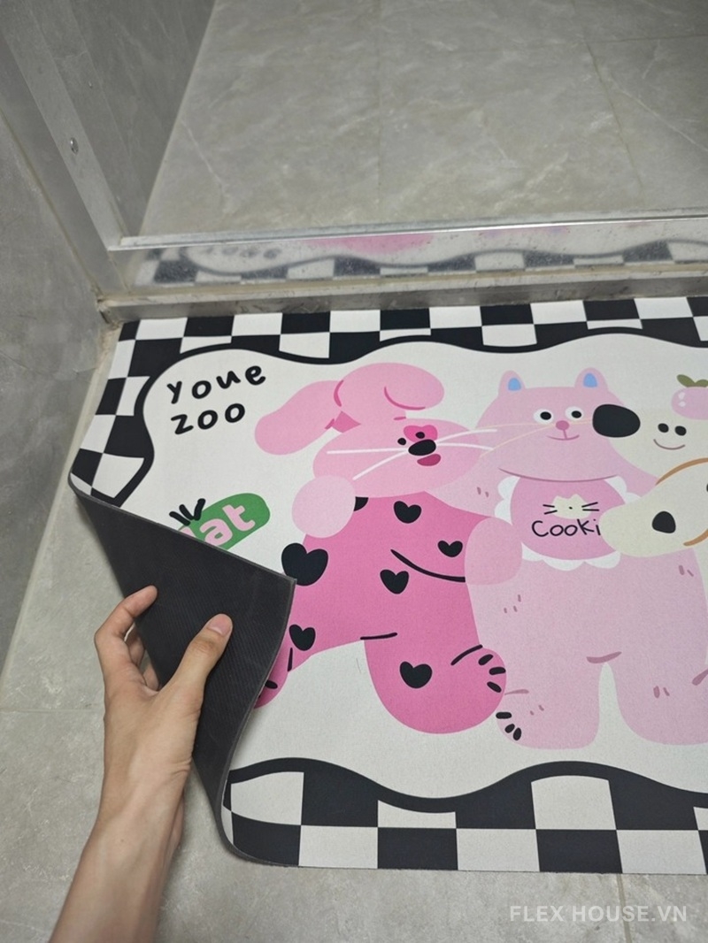 Thảm tảo cát hoạt hình chó mèo phong cách Pháp XF3907 10 Thảm tảo cát hoạt hình chó mèo phong cách Pháp XF3907