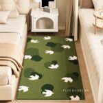Thảm trải phòng ngủ họa tiết động vật xanh XF2956