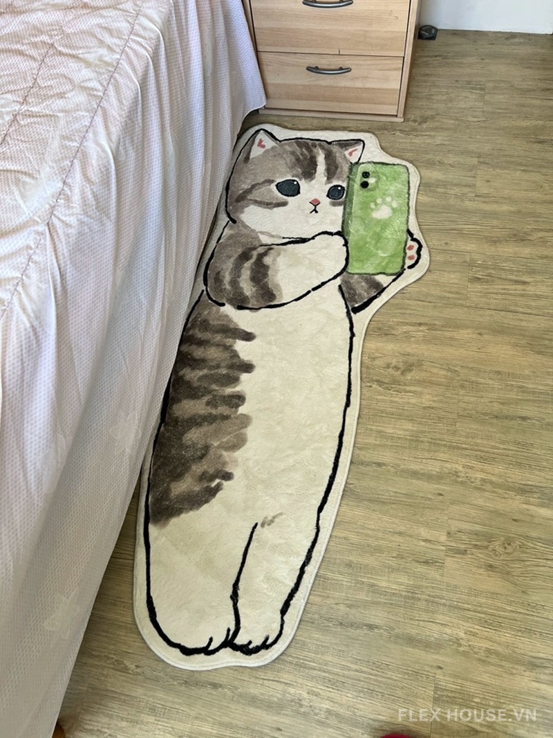 Thảm trải sàn cho trẻ em mèo selfie sành điệu XF2498