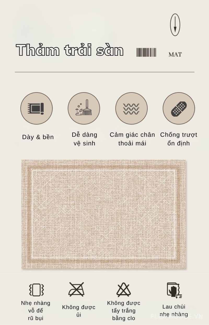 Thảm trải sàn phong cách Tatami tối giản XF0439