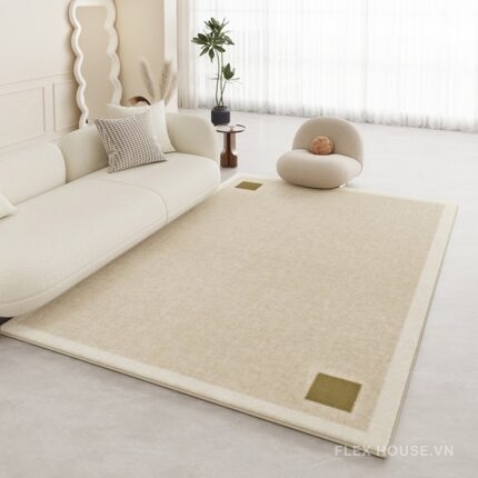 Thảm trải sofa bàn trà điểm nhấn hai ô màu XF7421