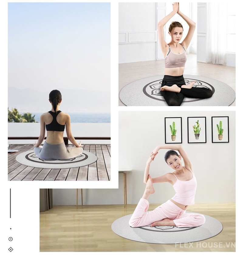 Thảm yoga ngồi thiền dưỡng sinh TPU đàn hồi cao GV27