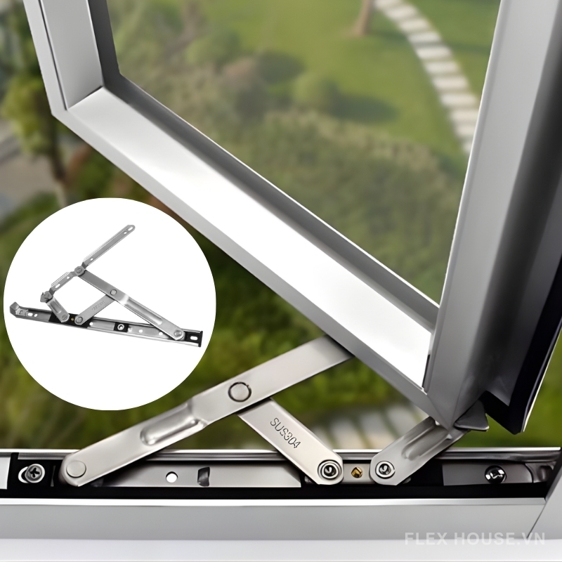 Bản lề chữ A inox 304 chống gió cho cửa sổ KD5066 Bản lề chữ A inox 304 chống gió cho cửa sổ KD5066