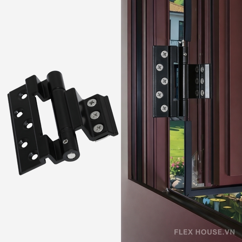 Bản lề cửa sổ màu đen hợp kim nhôm KD7066 Bản lề cửa sổ màu đen hợp kim nhôm KD7066