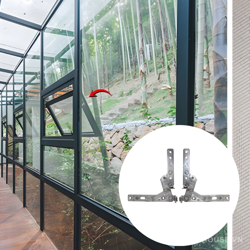 Bản lề cửa sổ mở hất 90 độ inox 304 KD8219 1 Bản lề cửa sổ mở hất 90 độ inox 304 KD8219