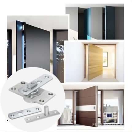 Bản lề trục xoay sàn 360 độ cho cửa gỗ KD7498