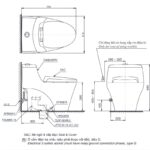 Bồn cầu 1 khối nhấn xả nắp rửa êm TOTO MS823DRE4