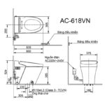 Bồn cầu cảm ứng tự động SATIS S Inax AC-618VN