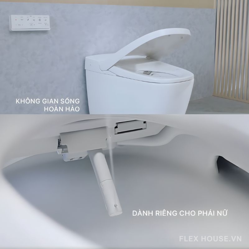 Bồn cầu điện tử tiện lợi SATIS S Inax AC-819VN 2 Bồn cầu điện tử tiện lợi SATIS S Inax AC-819VN