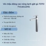 Vòi chậu dáng cao nóng lạnh gật gù TOTO TVLM112NS
