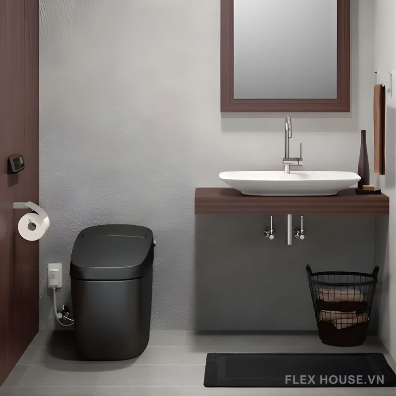 Bồn cầu thông minh SATIS G đen nhám sang trọng Inax AC-G216VN.BKG 1 Bồn cầu thông minh SATIS G màu đen nhám sang trọng Inax AC-G216VN/BKG