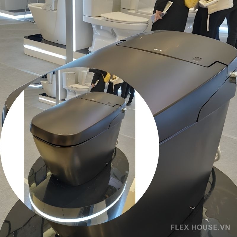 Bồn cầu thông minh SATIS G đen nhám sang trọng Inax AC-G216VN.BKG 4 Bồn cầu thông minh SATIS G màu đen nhám sang trọng Inax AC-G216VN/BKG