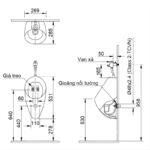 Bồn tiểu nam treo tường dáng tròn Inax U-117V