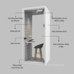 Booth cách âm di động cho văn phòng họp trực tuyến HKS.SD