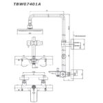 Cây sen tắm nhiệt độ nóng lạnh TOTO TBW07401A
