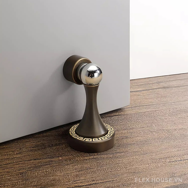 Chặn cửa gắn tường bằng đồng cổ điển Á Đông YJ9022 11 Chặn cửa gắn tường bằng đồng cổ điển Á Đông YJ9022 16